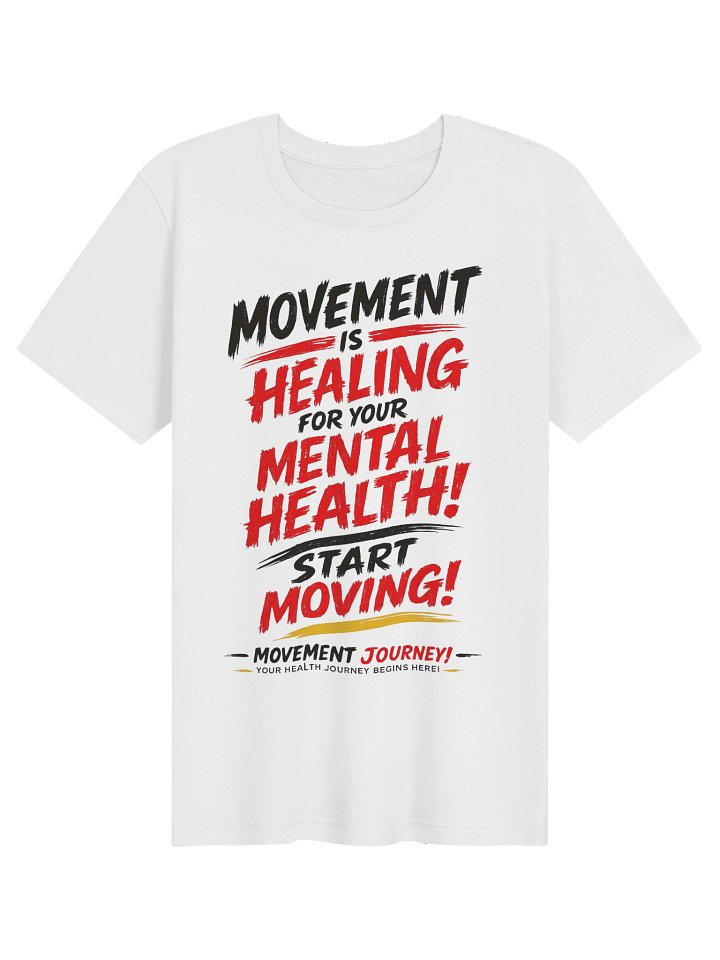 Movement Is Healing For Your Mental Health! White TSHIRT product image (1)