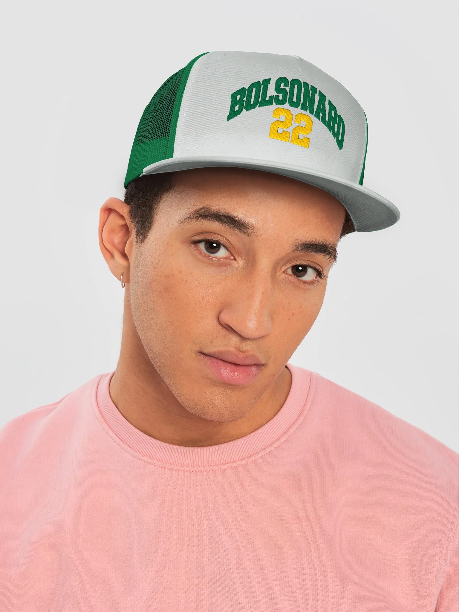 Bolsonaro 22 Embroidered Trucker Hat product image (28)