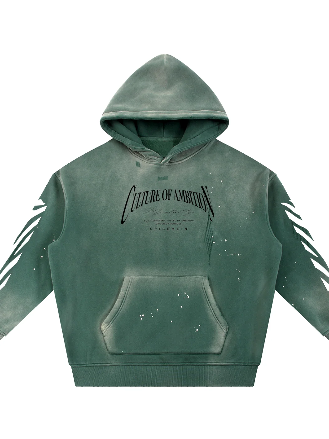 CULTURE OF AMBITION Vintage Washed Frayed Fleece Hoodie product image (5)