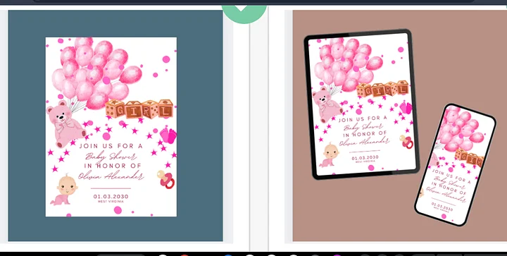 Baby Shower Digital Invitation, Instant Download Baby Shower Invite, Editable Invitation, Printable Baby Shower Template product image (1)