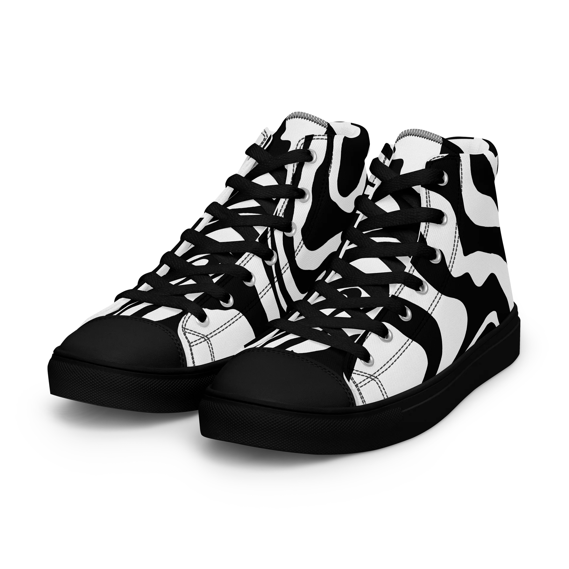 Women's Zebra Stripe Print High Top Canvas Shoes product image (6)