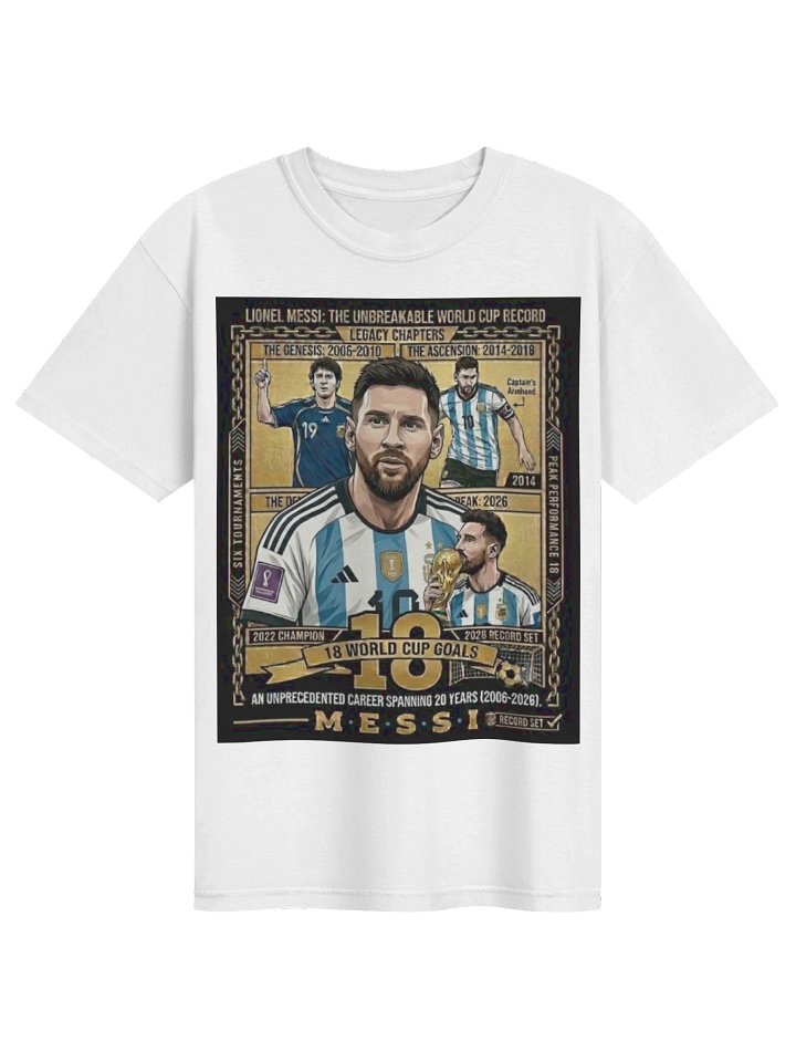 Messi 18 Goals T-Shirt - All Time World Cup Top Scorer Graphic Tee product image (1)