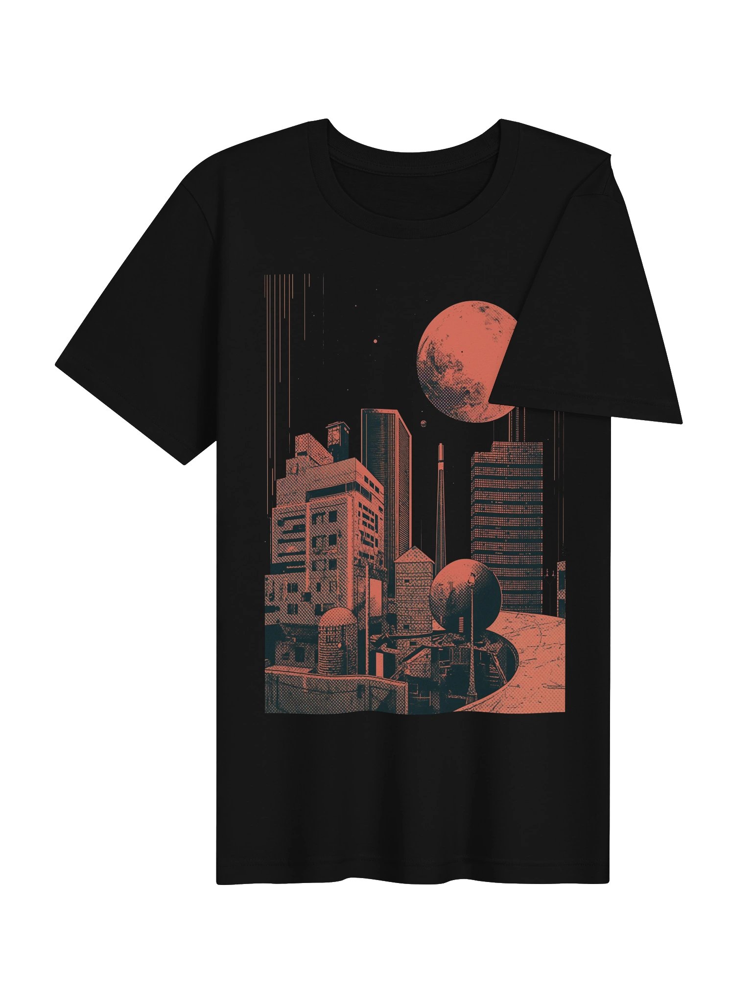 Retro Sci-Fi Skyline Lightweight T-Shirt product image (6)