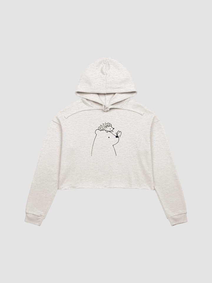 Cute Friends Bear And Hedgehog Cropped Hoodie product image (2)