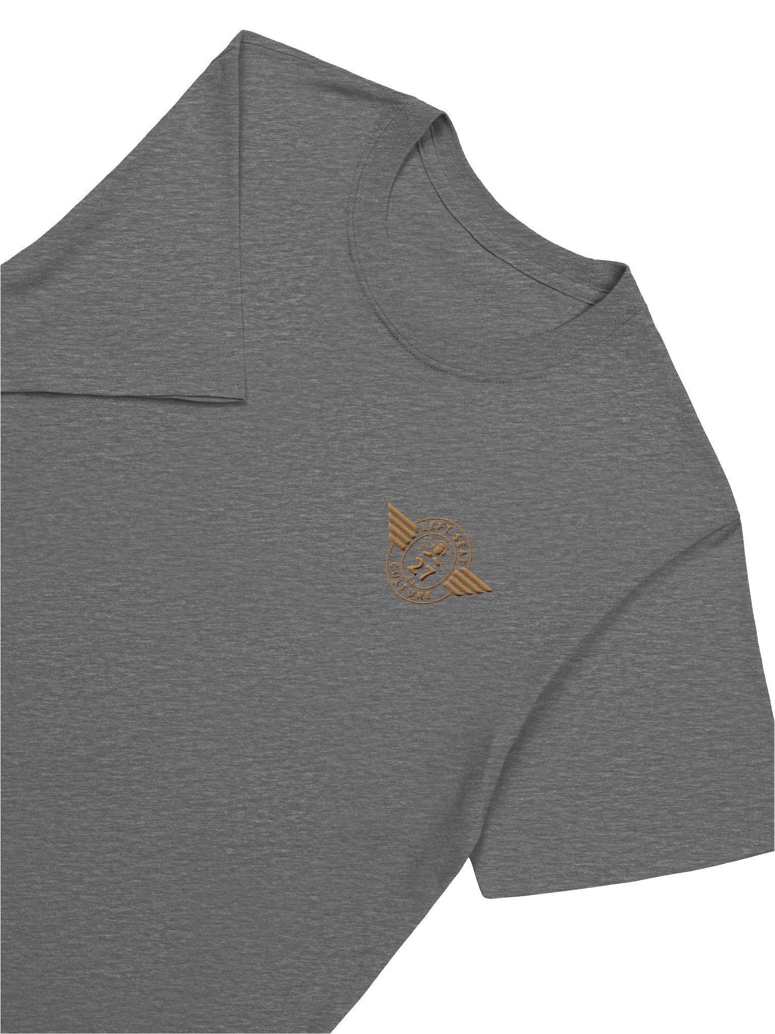 Left Seat Culture T-Shirt - Grey / Gold product image (7)