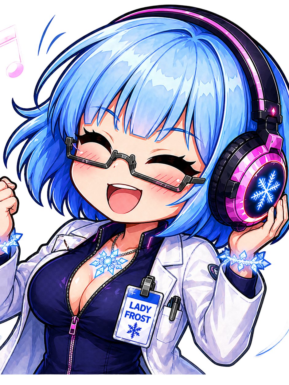 Lady Frost Music Emote - Die Cut Sticker product image (1)