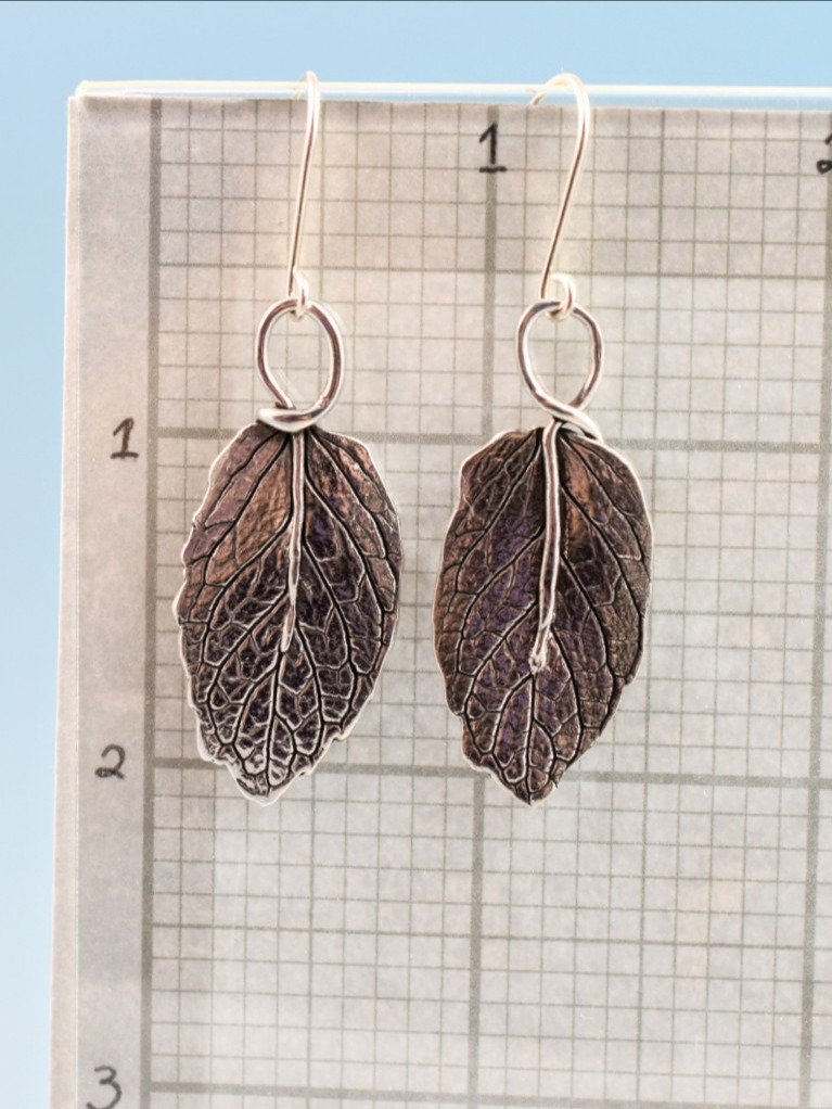 Leaf Sterling Silver Earrings – Nature’s Simplicity product image (2)