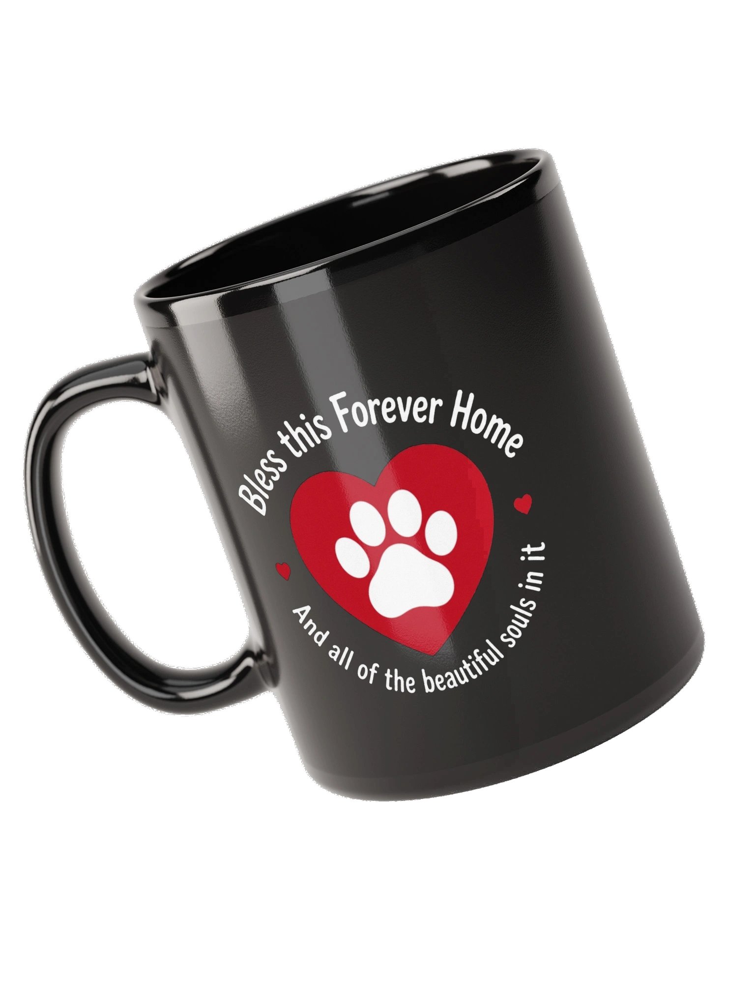 Bless This Forever Home Black Glossy Mug product image (4)