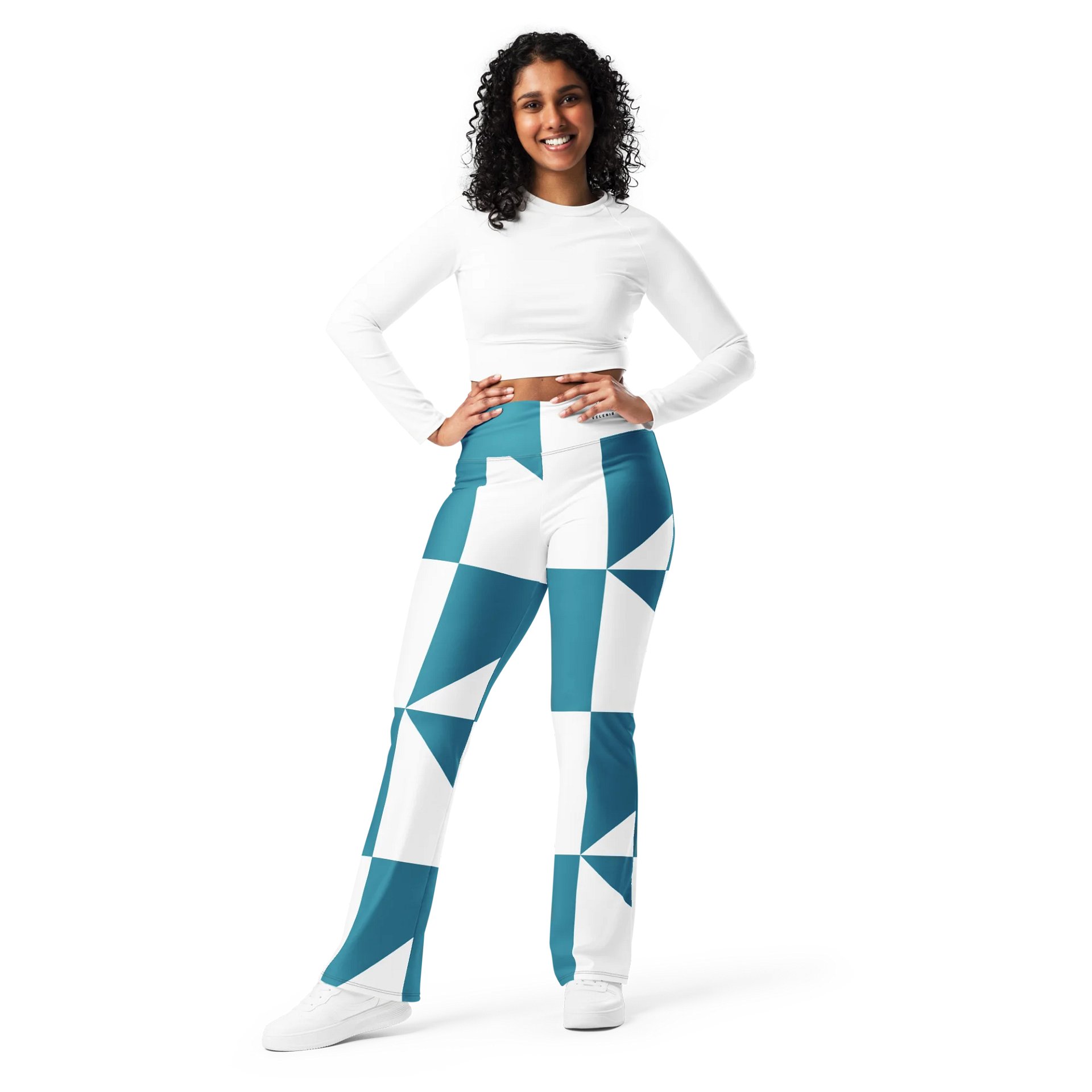 Velenir Blue Tri Women Flare Leggings product image (10)