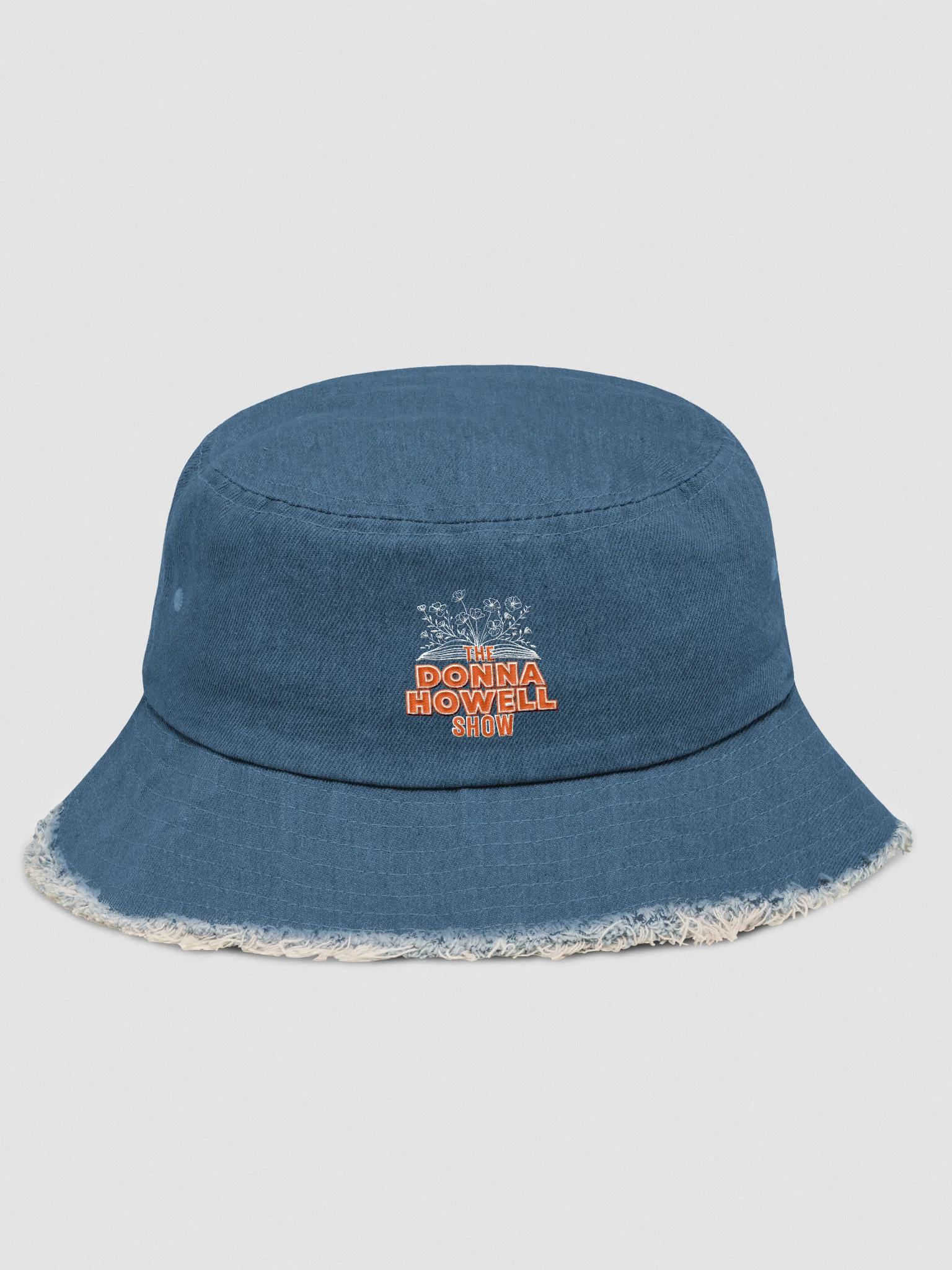 The Donna Howell Show Bible-Flourish Distressed Denim Bucket Hat product image (2)