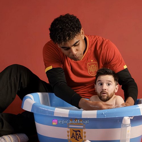 Lamine bañando a Messi

#lamineyamal #fifaworldcup #leomessi