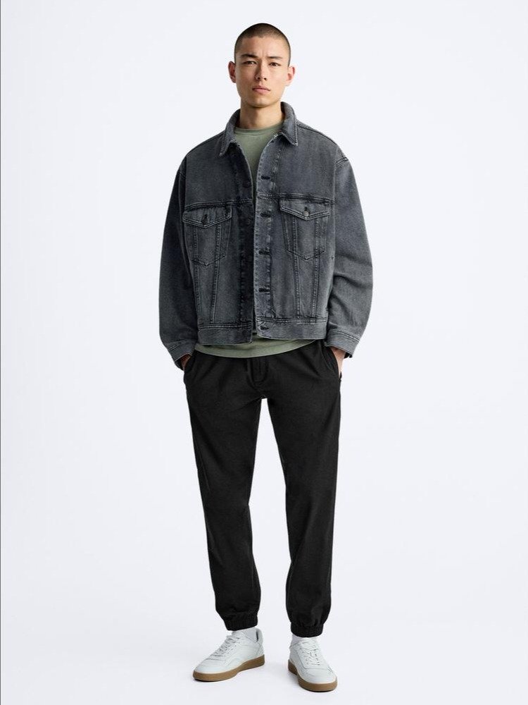 POPLIN JOGGER WAIST TROUSERS product image (5)
