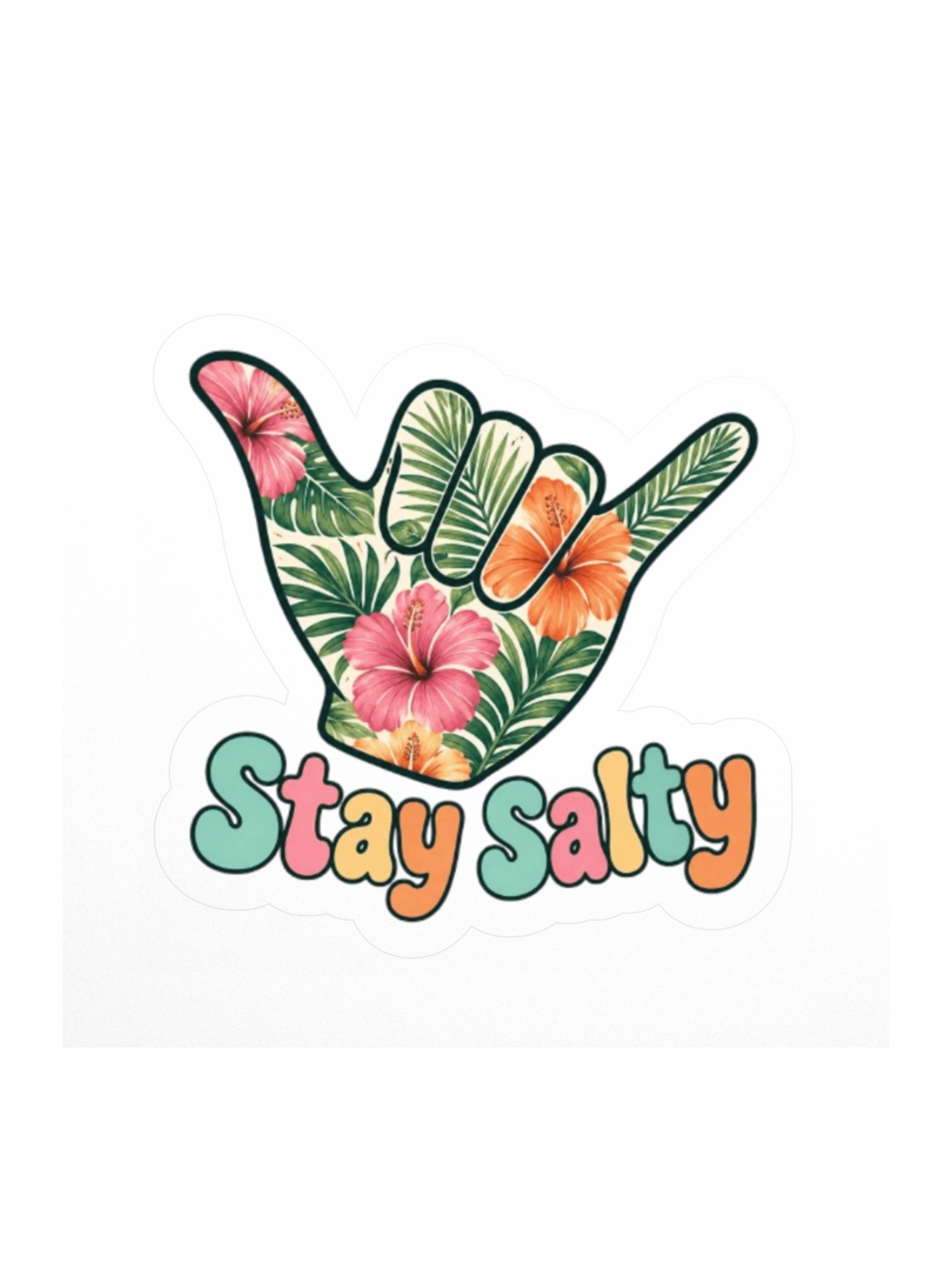 Stay Salty Shaka Kiss Cut Sticker product image (1)