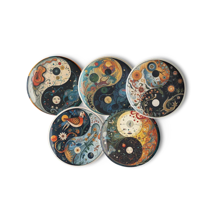 Cosmic Balance Art Pins (set 7) – Abstract Yin & Yang Collection product image (2)