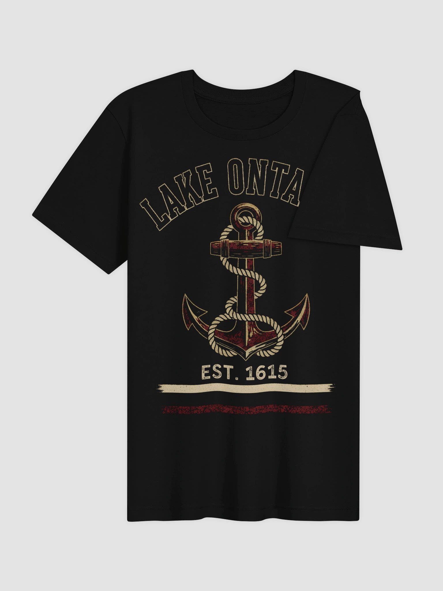 Lake Ontario EST 1656 Retro Anchor Souvenir Stripe for Men Women product image (34)