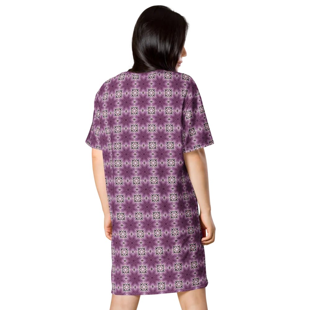 Geometric Purple Pattern T-Shirt Dress product image (3)