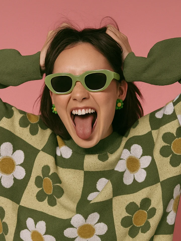 Chill Blossom Checkerboard Sweater product image (1)