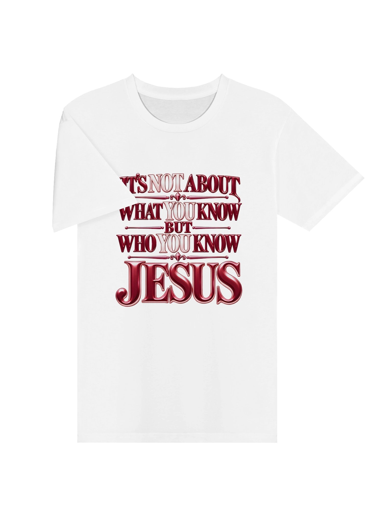 Who You Know: JESUS Burgundy & Blush Edition T-Shirt product image (3)