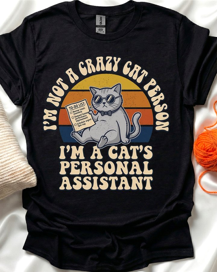 Cat's Personal Assistant Funny T-Shirt product image (1)