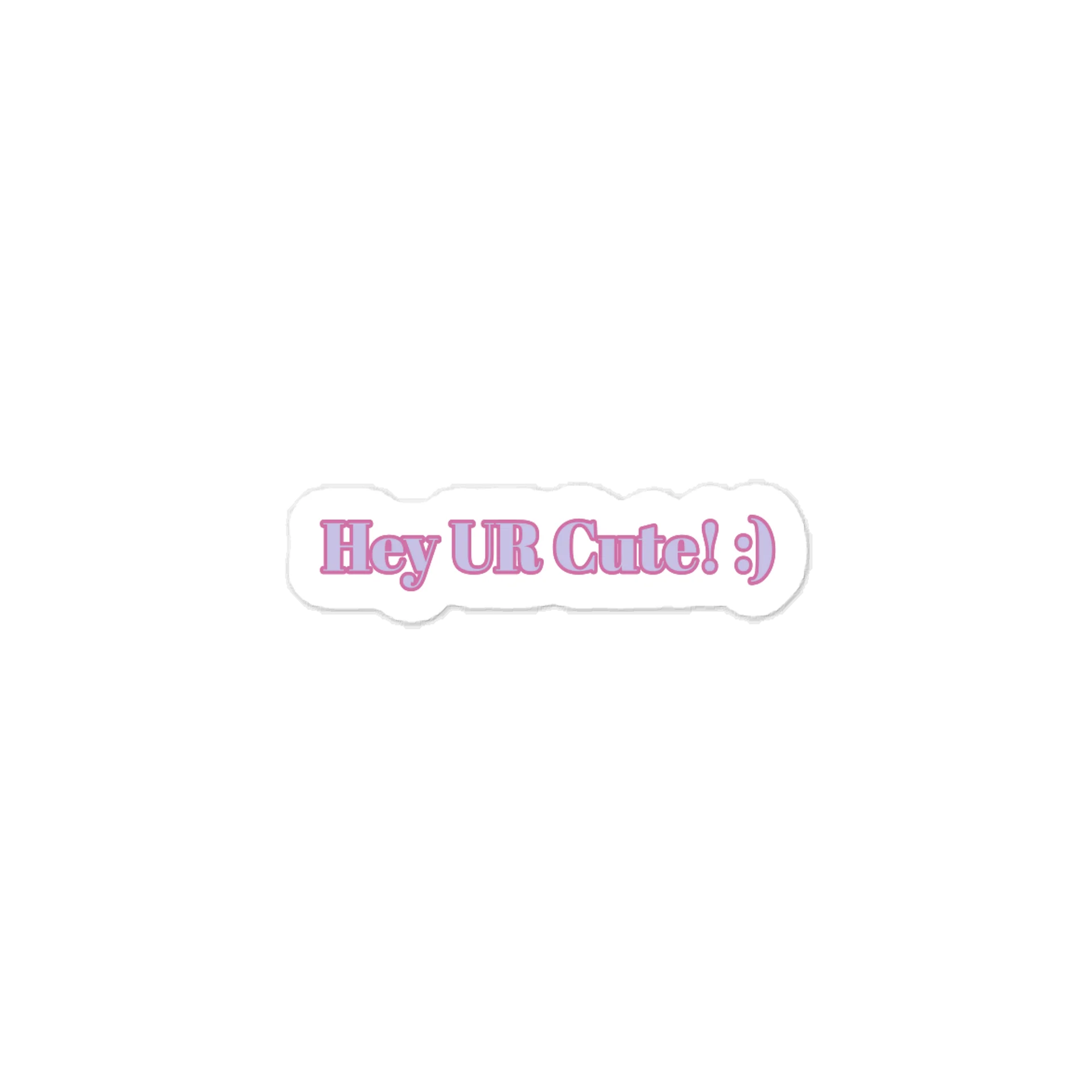 Hey UR Cute! :) Valentine’s Day Sticker. product image (1)