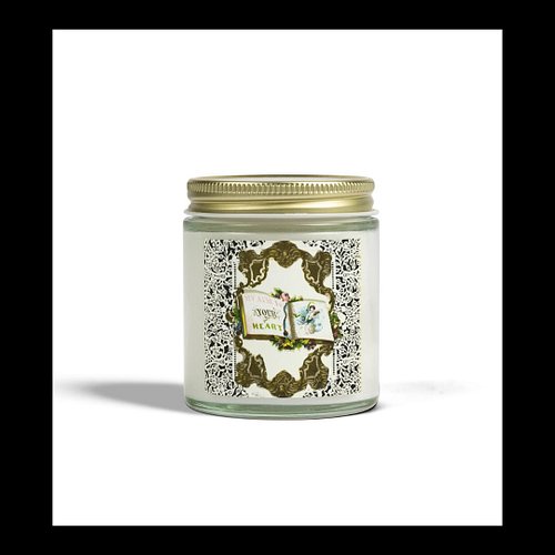 Aromatherapy, hand-poured essential oil blend candle with good vibes and positive intention.