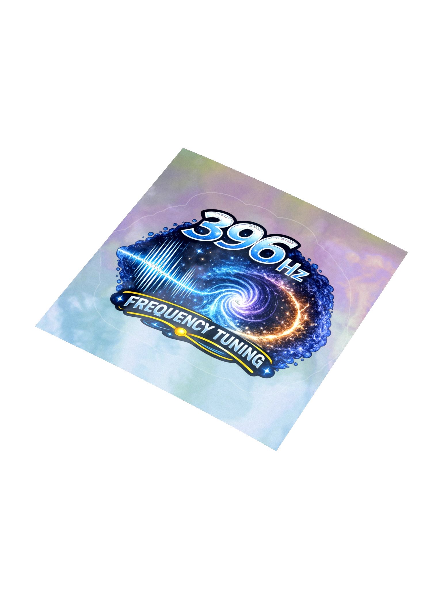 396 Hz Frequency Sticker on Holographic backing product image (9)
