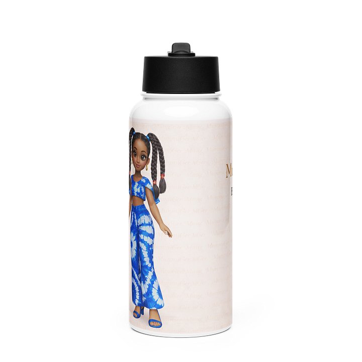 MummiGer Blue Tie-Dye Stainless Steel Water Bottle product image (1)