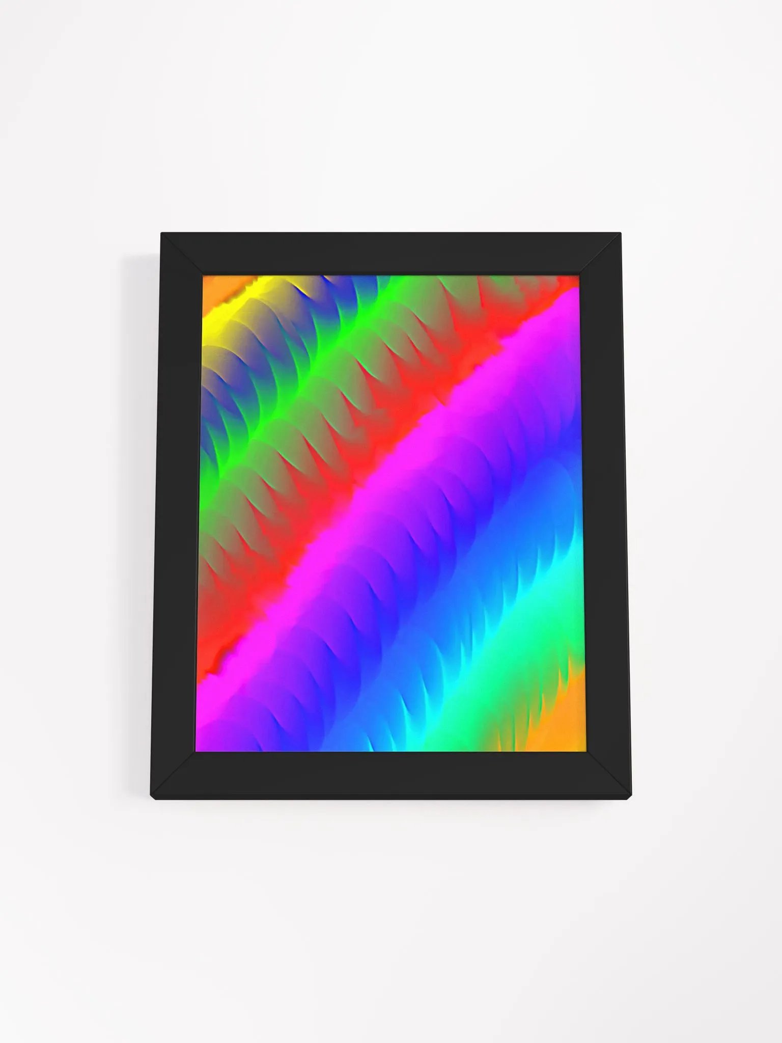 Neon Spiral Wave Framed Poster product image (75)