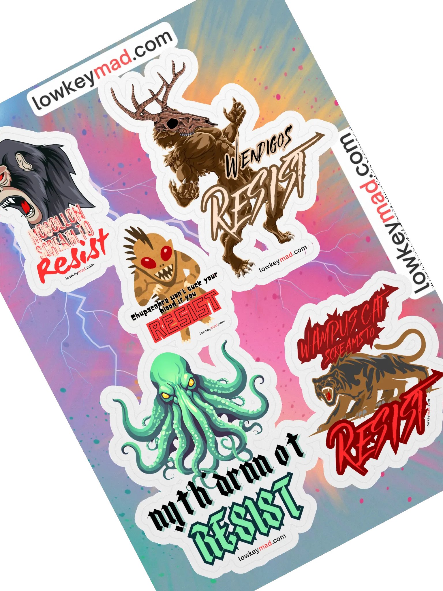 Even We Cryptids RESIST Sticker Sheet product image (1)