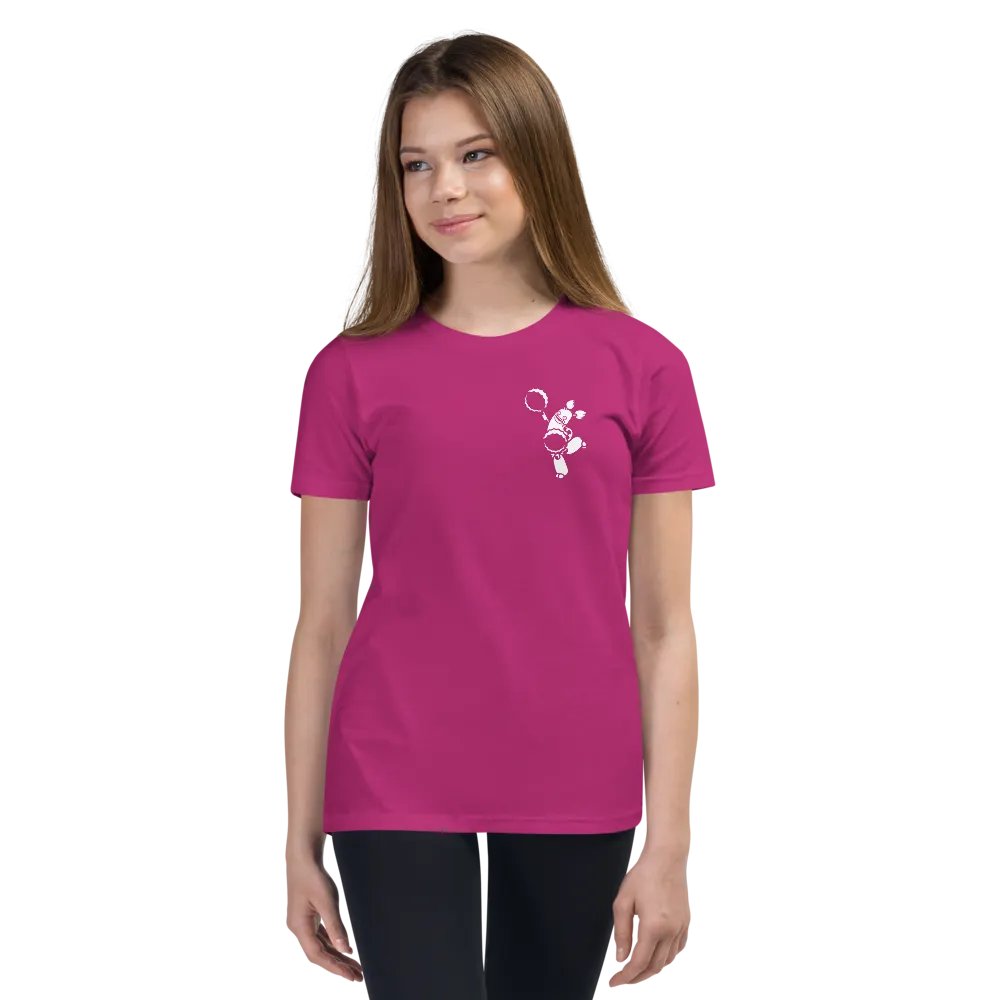 Youth PomPom Character (White on Dark) Tee product image (3)