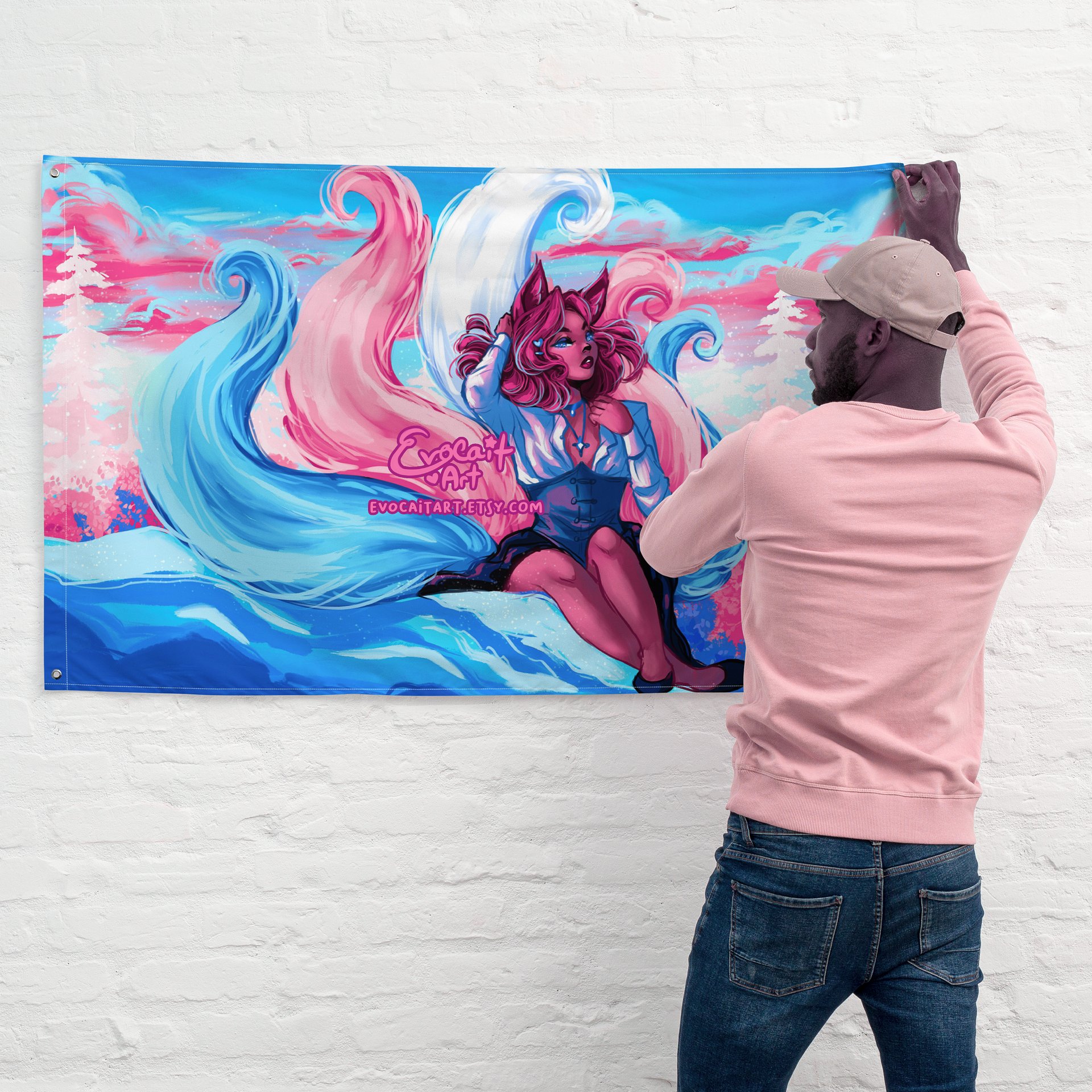 Fantasy Kitsune Transgender Pride Flag product image (4)