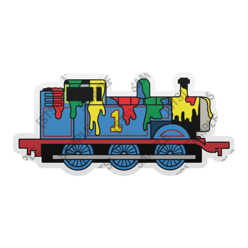 Paint Splatter Thomas Magnet product image (1)