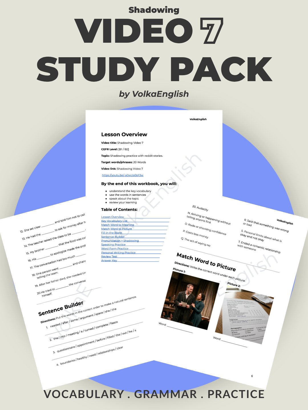 Shadowing Video 7 Study Pack product image (1)