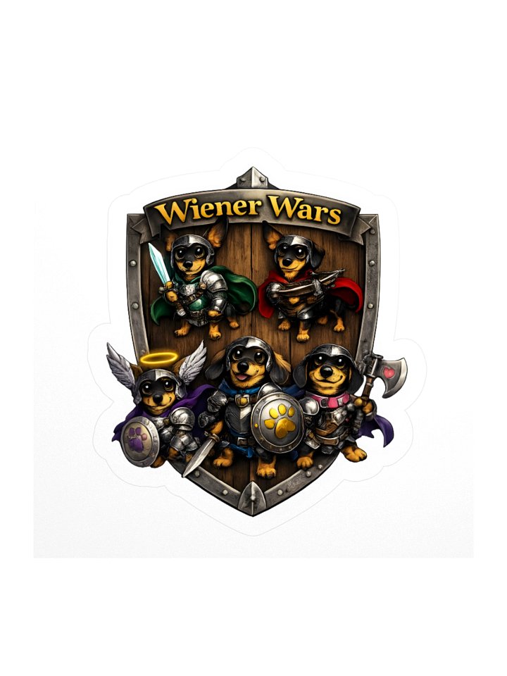 Wiener Wars Crest Kiss Cut Stickers product image (3)