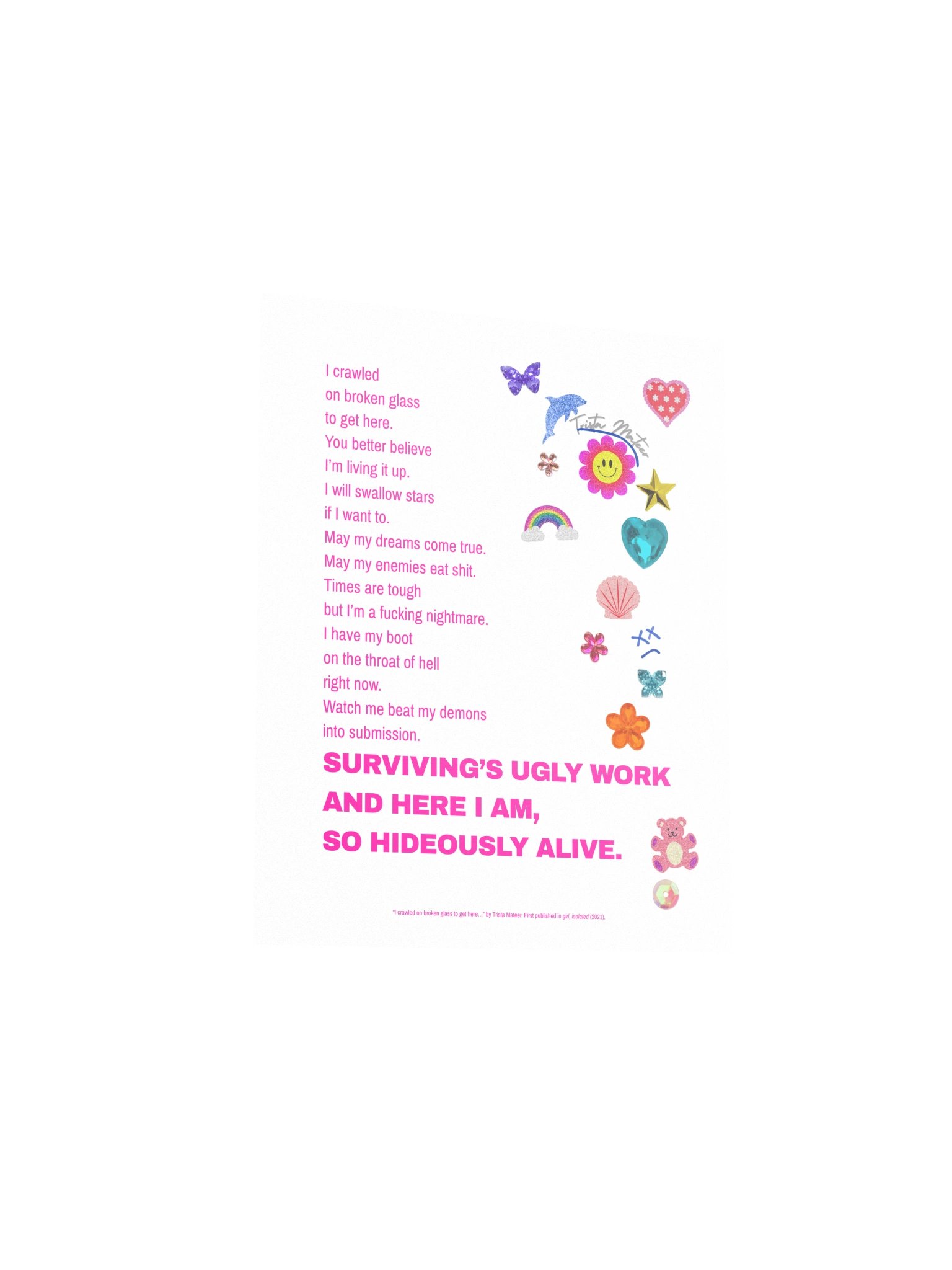 Hideously Alive Print in Pop Pink product image (11)