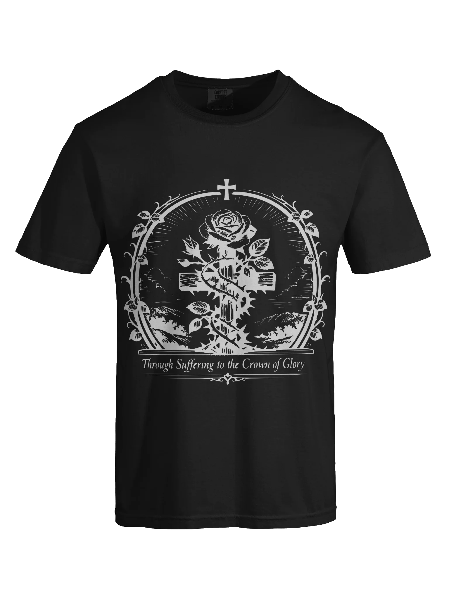 Rose and Thorns (White On Black/Color) (QR on Back) product image (7)
