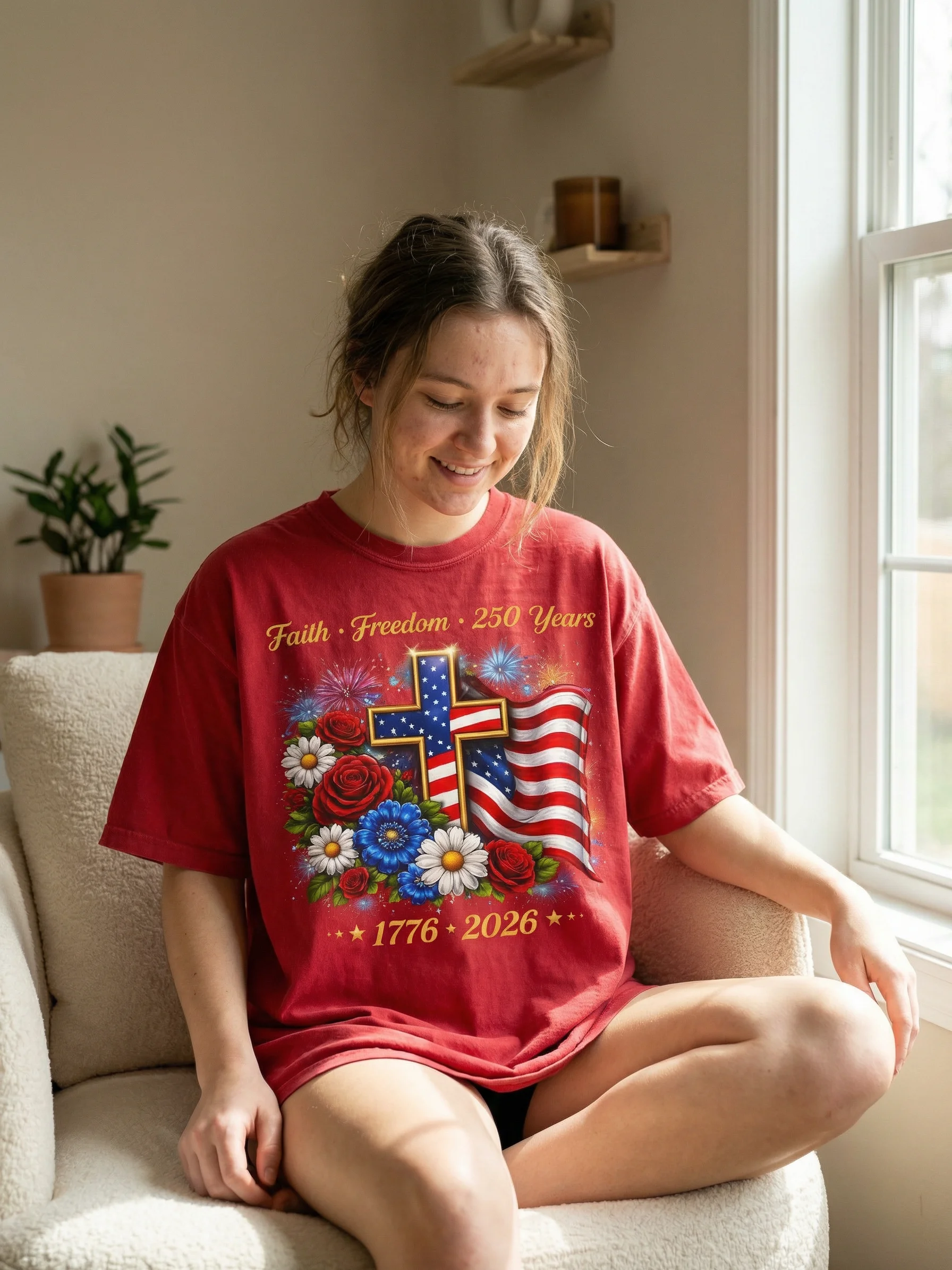 USA 250 Freedom Graphic Tee – Vintage Patriotic Shirt product image (3)