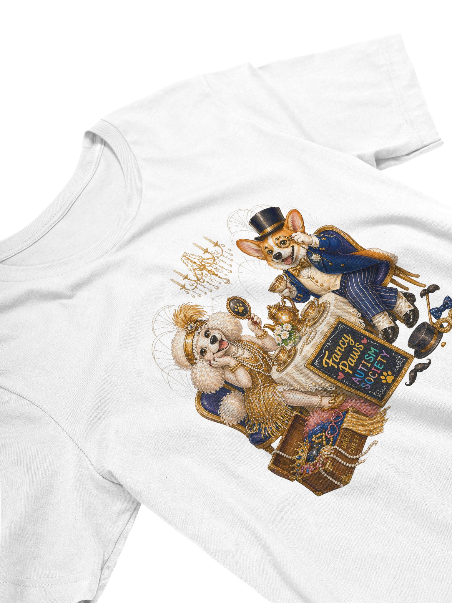 Fancy Paws Autism Society Tee – Blue & Gold Edition product image (3)