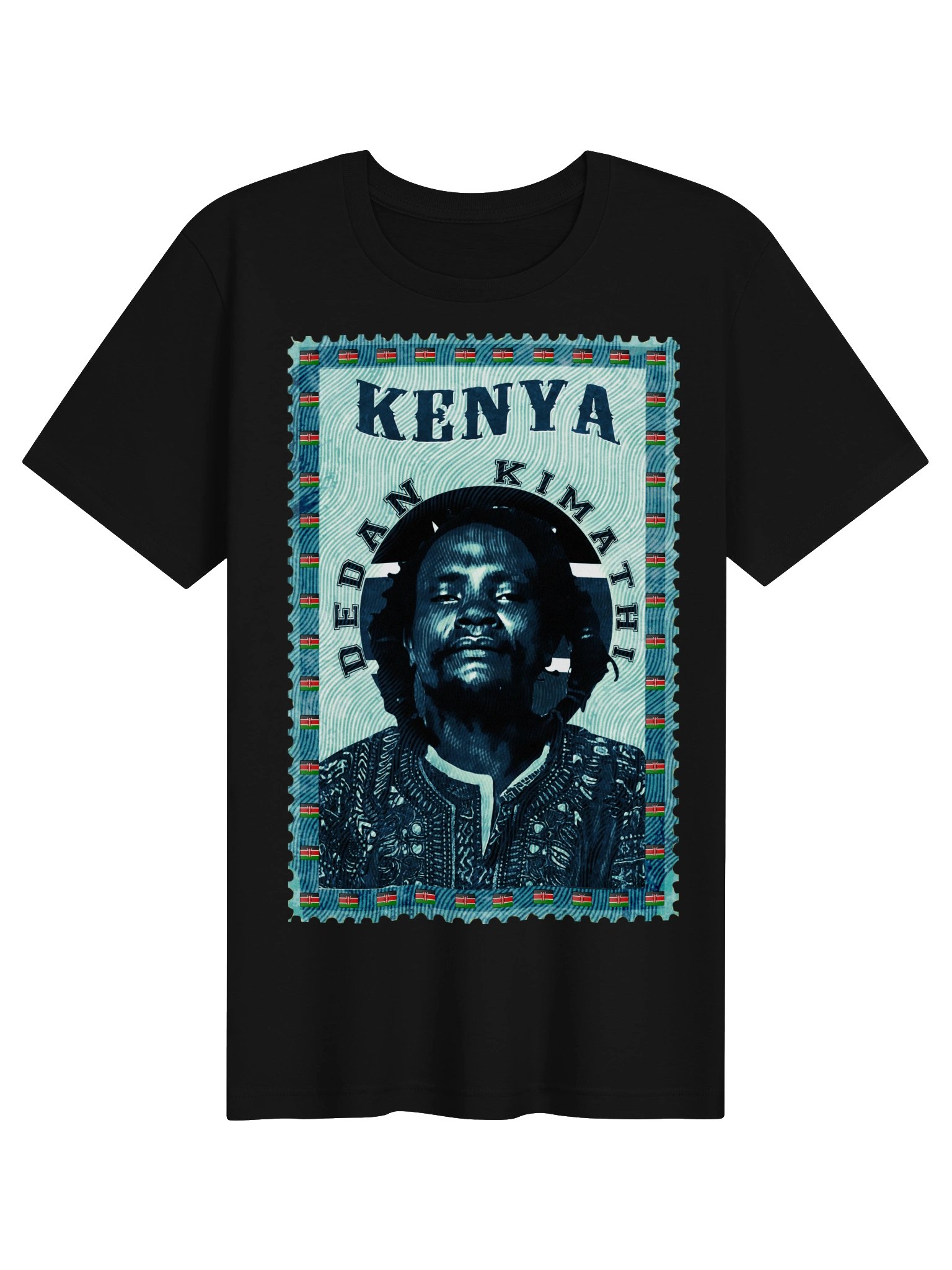 Dedan Kimathi Vintage Postage Stamp T-Shirt | Kenya Mau Mau History Tee | Pan-African Kenya Freedom Fighter product image (3)