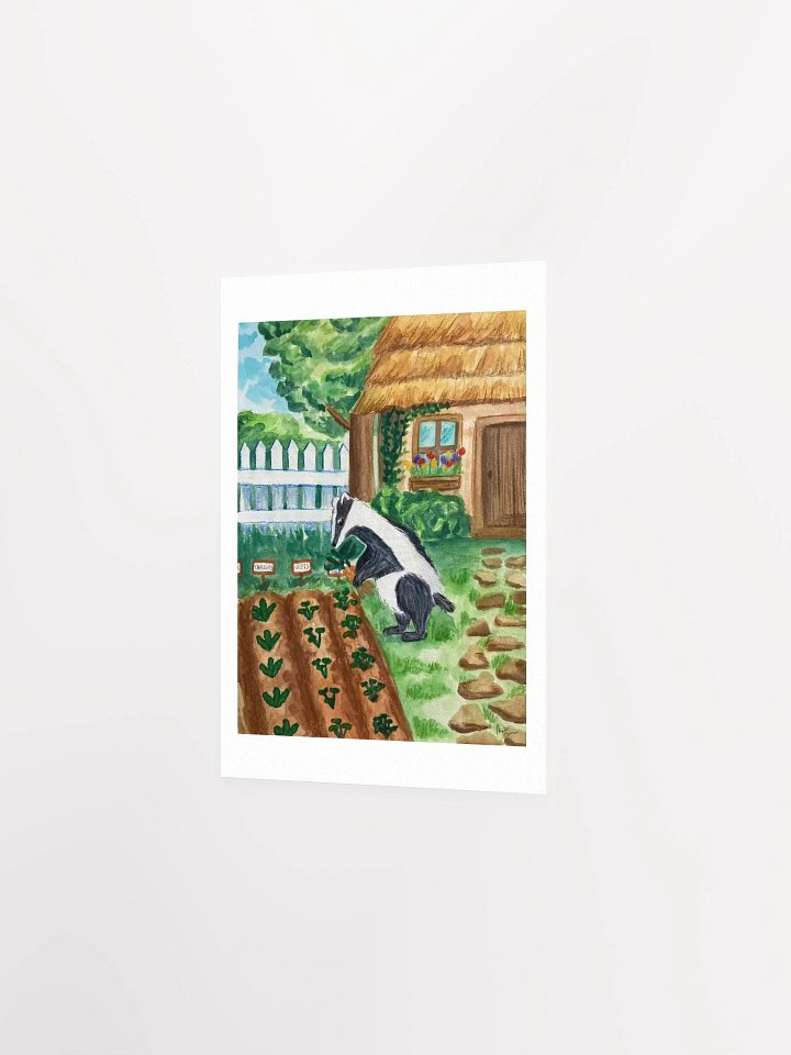 Mr. Badger Gardens Matte Art Print product image (2)