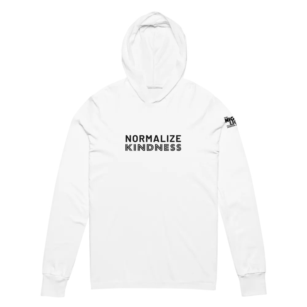 Normalize Kindness Hooded Tee (black text) product image (18)
