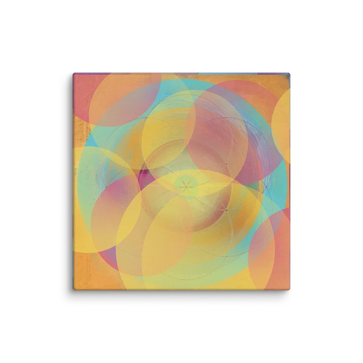 Zentrierte Harmonie – Abstraktes Kunstwerk in Pastell & Goldgelb product image (1)