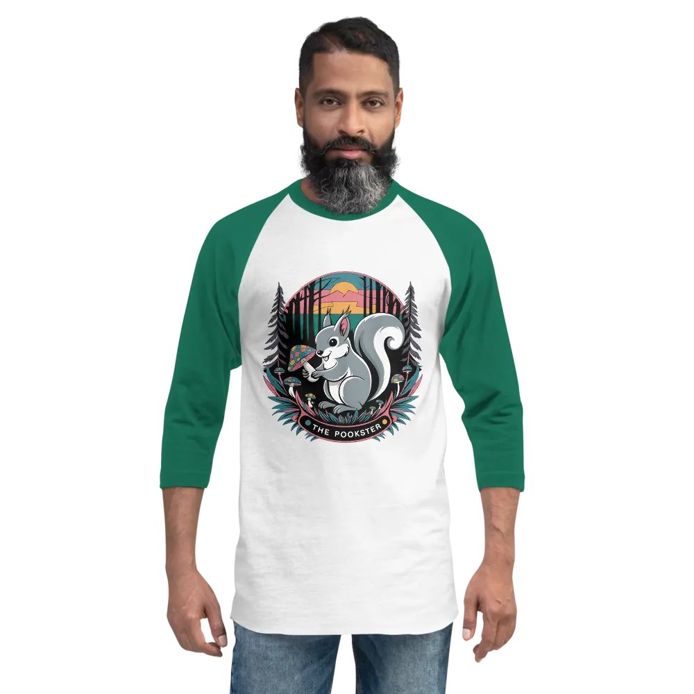 Sunset Mushroom Squirrel Raglan Tee product image (2)