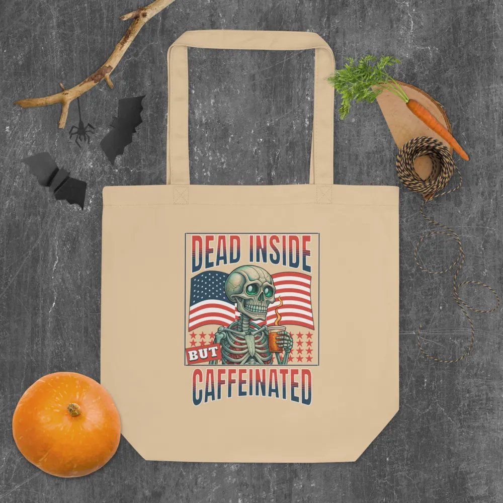 Dead Inside But Caffeinated Tote Bag product image (4)