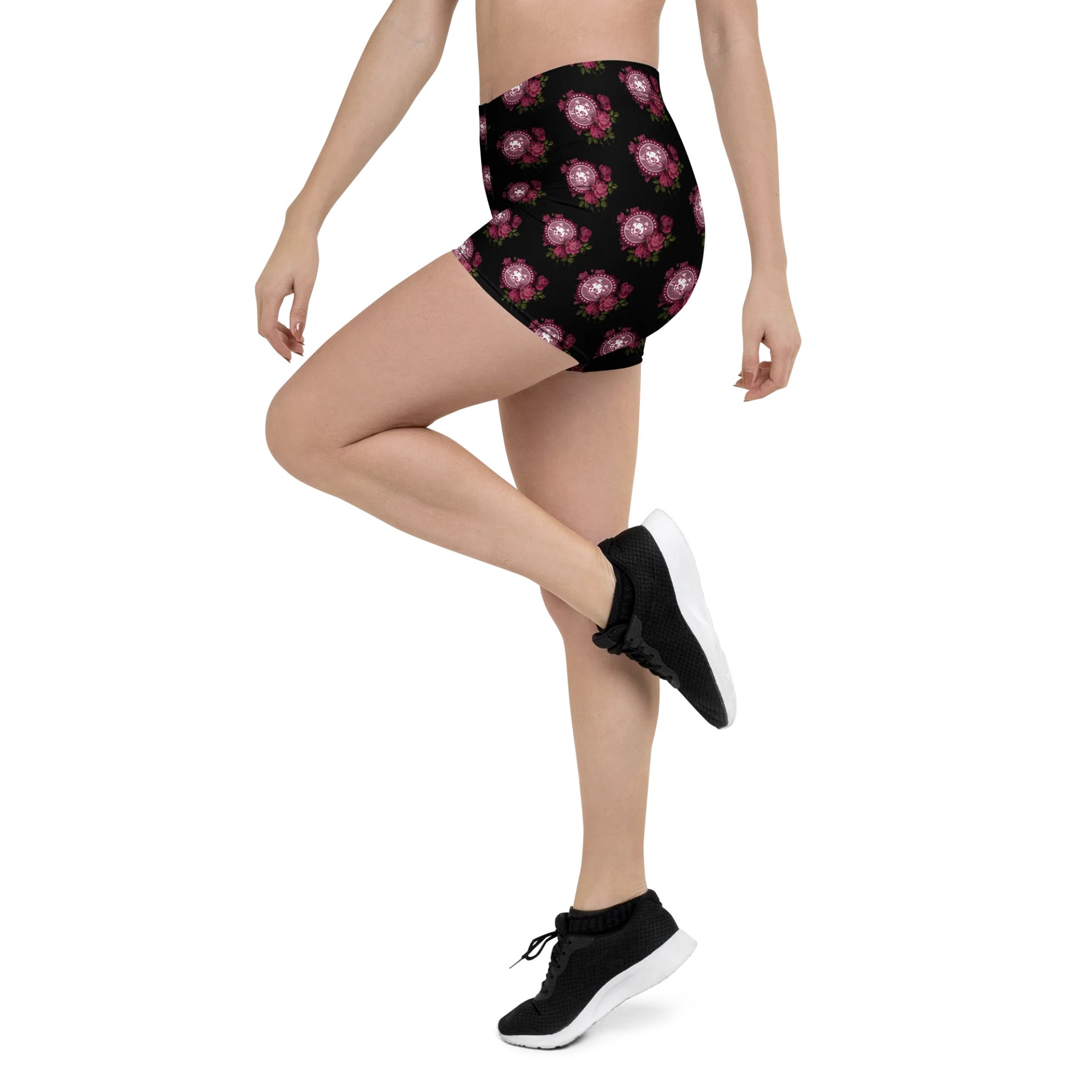 Thorns and Claws Alliance Floral Logo Yoga Shorts product image (4)