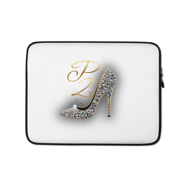 Poised Princess Gold-Outlined Crystal Stiletto Laptop Sleeve product image (1)