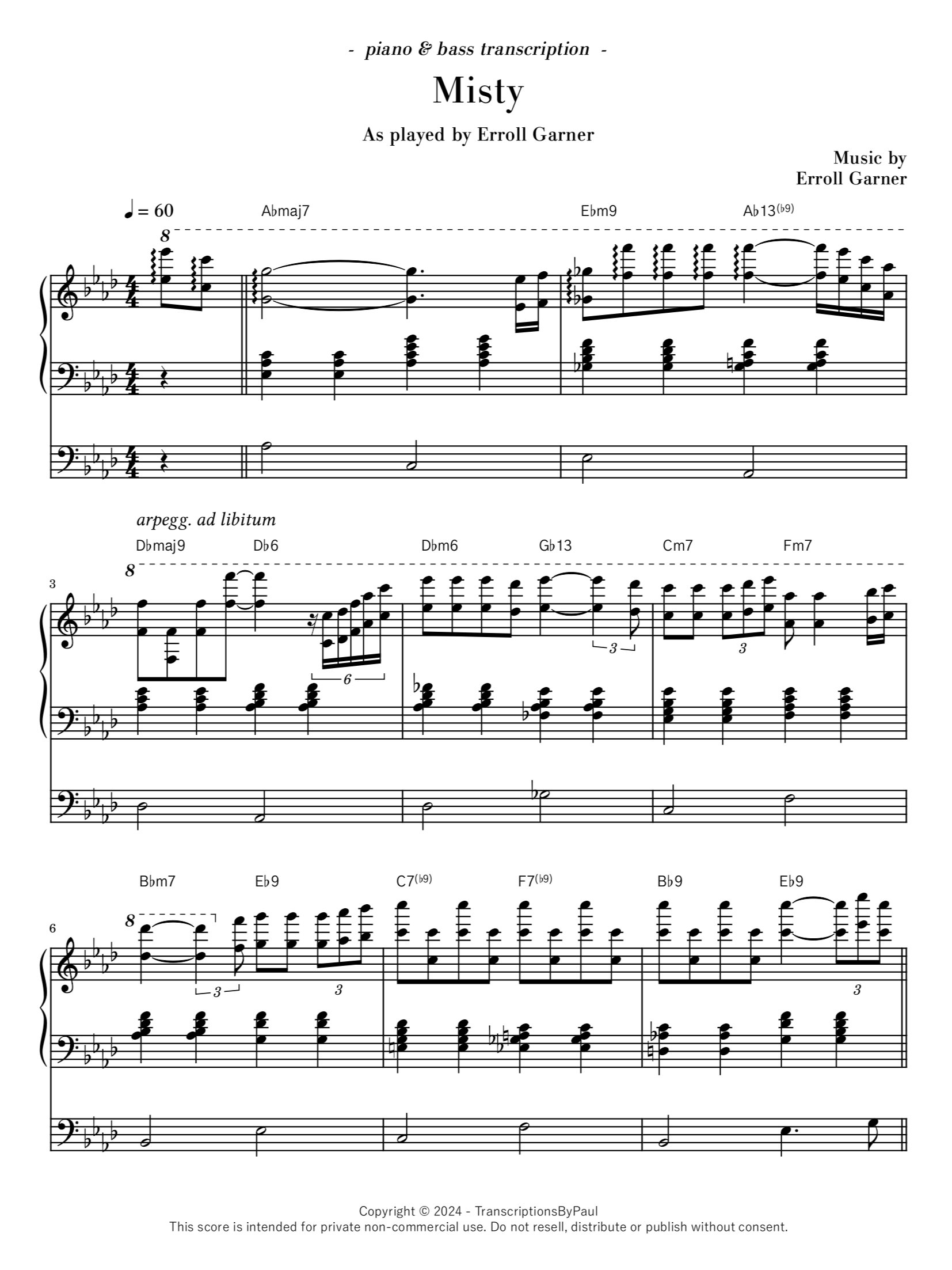 Misty - Erroll Garner product image (1)