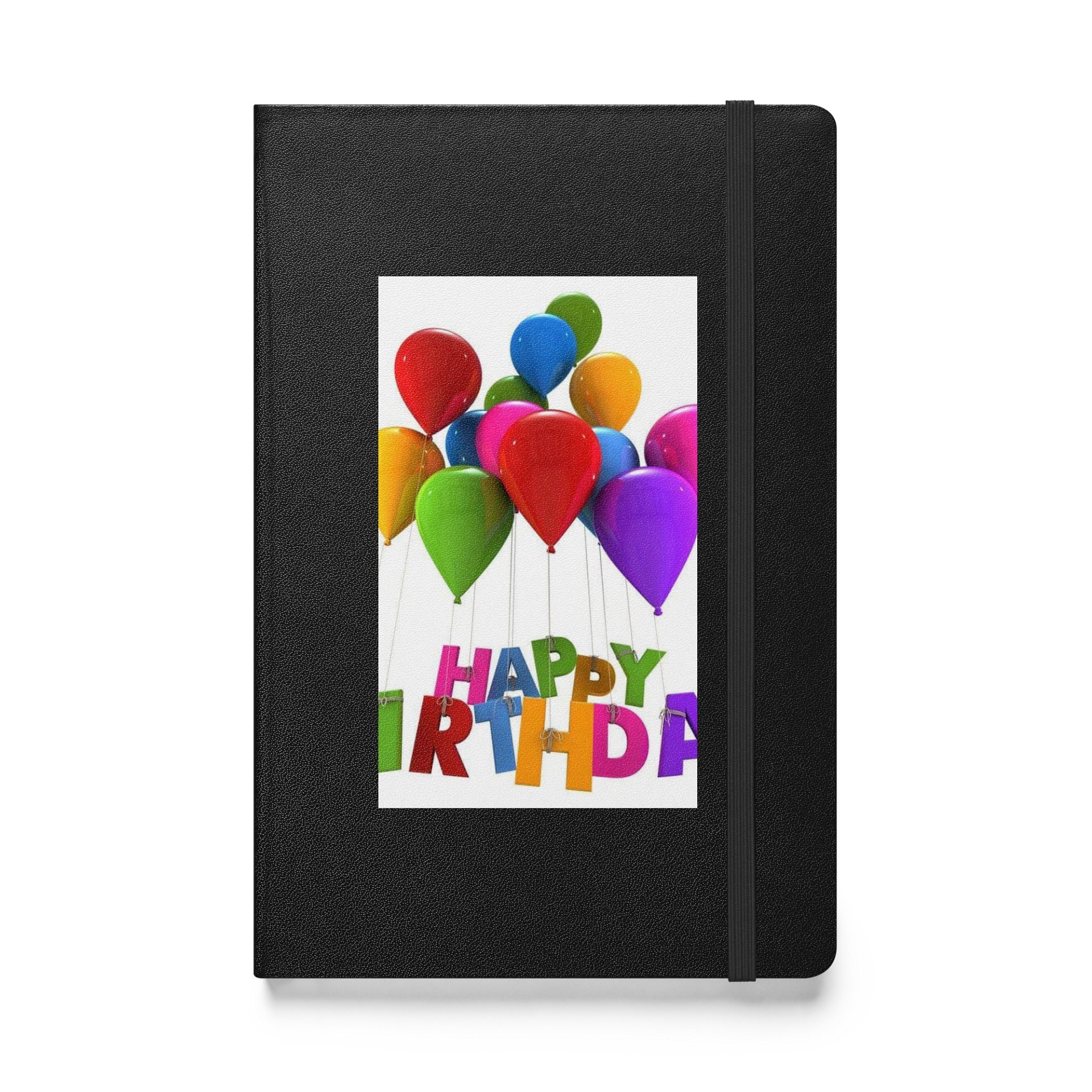 Colorful Birthday Balloons Hardcover Notebook product image (1)