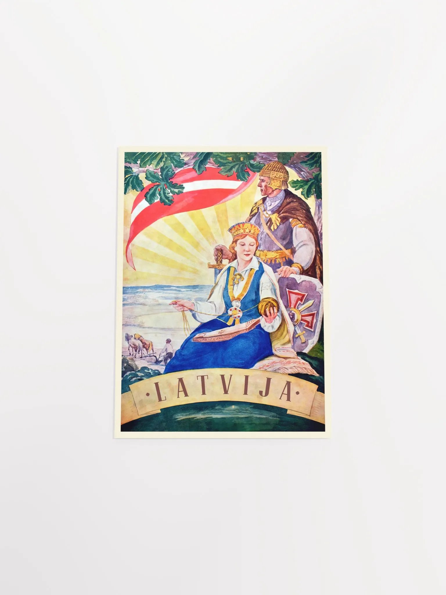 Latvia retro poster 1934 / Latvija 1934 — retro vintage travel poster, retro travel art, retro travel wall art product image (9)