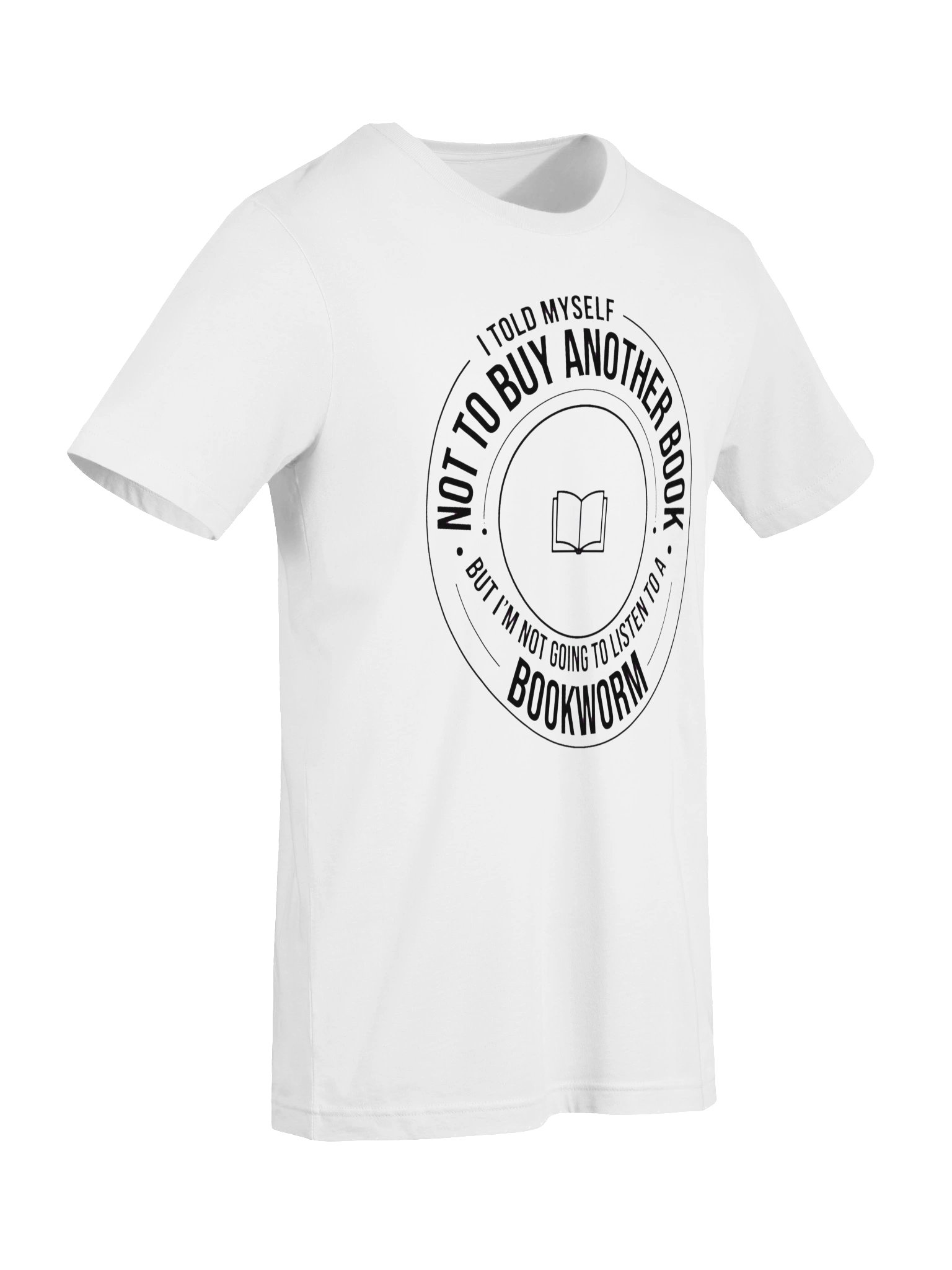 EA Bookworm Behaviour – Not To Buy Another Book Funny T-Shirt (Black Ink) product image (4)
